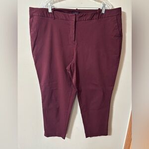 Worthington Maroon Slim Trousers